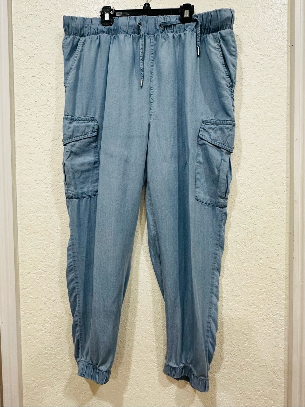 Light Blue Cargo Jogger Pants